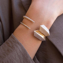 Load image into Gallery viewer, Palm Bangle - Half Diamonds - Azza Fine Jewellery
