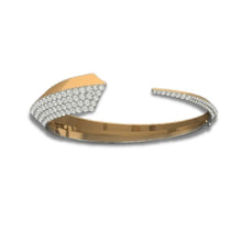 Load image into Gallery viewer, Palm Bangle - Half Diamonds - Azza Fine Jewellery
